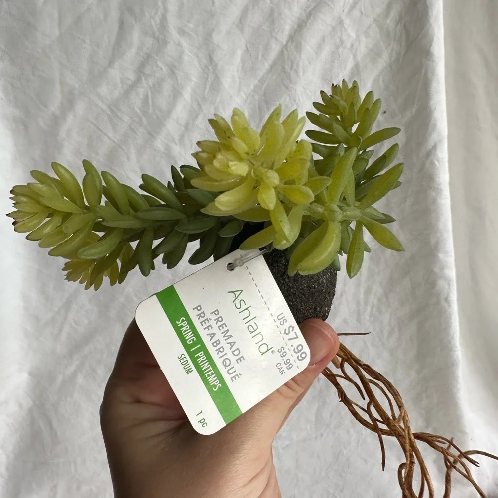 Artificial Hanging Succulent Plant Realistic Faux Greenery for Home Office Decor